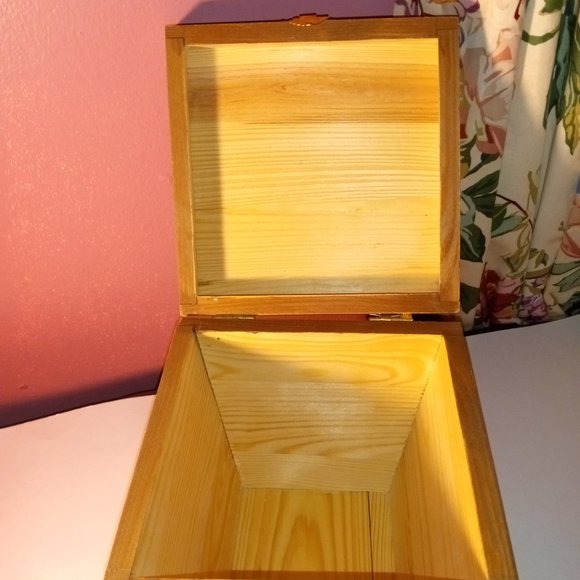 CHINESE 7" INCH WOODEN FOOD BOX STORAGE DECOR - Picture 2 of 7